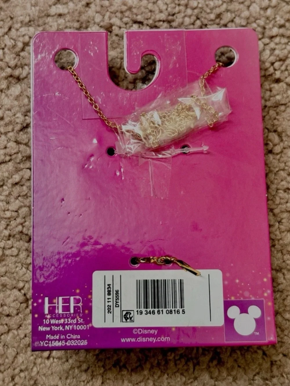 Disney Princess Mix & Match Charm Necklace Belle Ariel Cinderella Tiana Girl New